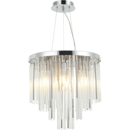 Style Rain 6XE14 40W Sighter Caus-Survival, size 40x40x53-150 cm, chromium color