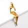 Souvenir Polystone "Girl in Headphones" Gold 23x5.9x9.4 cm
