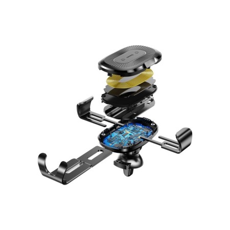 Holder for a smartphone in a car Baseus in an air duct, wireless charging, 2 a, 10W, black-6