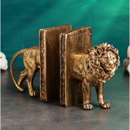 Holder - Lion Book stands 2pcs, bronze, 19.5x33cm-2