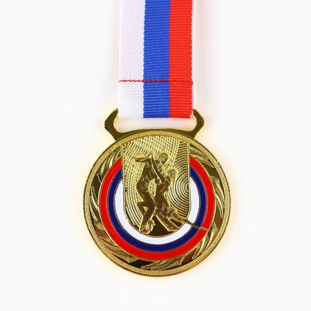 Thematic medal 192, "Dancing", D = 5 cm. Color gold. With a ribbon-1