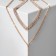 Choker "ice", white color in gold 4 rows, 44.5 cm