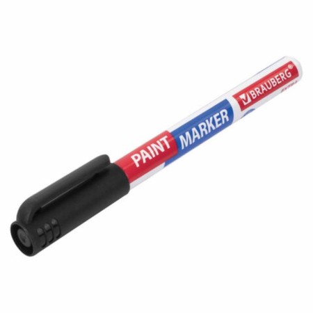 Marker-color (varnish) 1.0 mm Brauberg Extra, Black, Improved Nitro-base, Alum/Corpine 151960-11