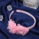 Hair cap "Baby" Two roses cage, 1 cm, pink