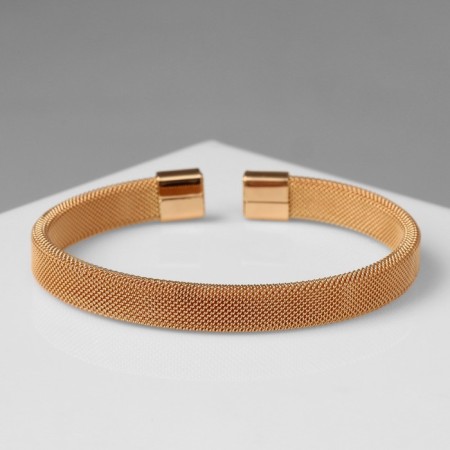 Bracelet Metal "Athena" weaving, color gold-1