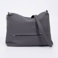 Bag Cross-Bodi with a zipper, gray color