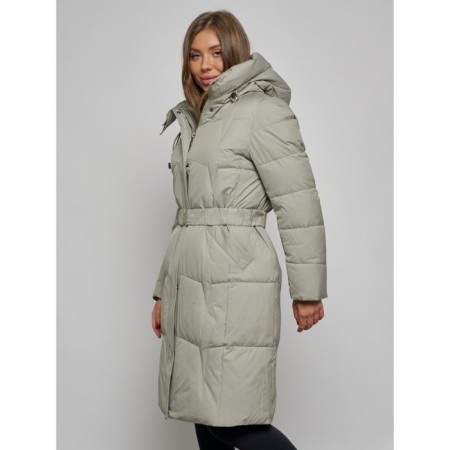 Coat insulated winter female, size 44, green color-9