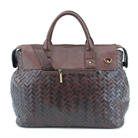 Road bag (B2783-01112) Artificial leather, brown, 1x730x43 cm-1