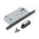 The latch is flattened magnetic, under the Lockland ZLK4BL cylinder, black color is black