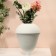 Vase for flowers decorative "Julia" color white 22 x 14 x 14 cm