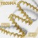Decorative braid, 13 mm, 10 ± 1 m, gold color