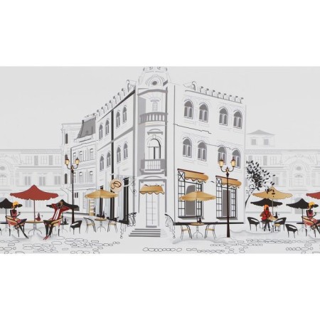 Kitchen apron PVC "Street Cafe" 3000x600mm-2