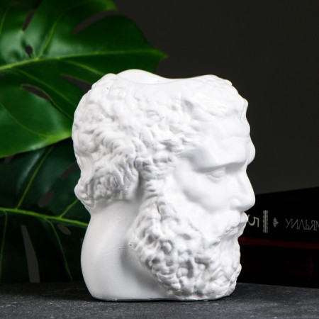 Kashpo - Organizer "Heracles's Head" Bely, 17cm-2