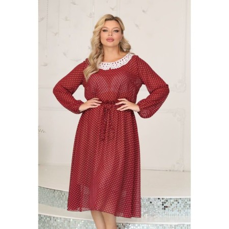 Women's dress, size 52, red color-9