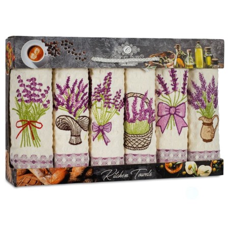 A set of wuffed napkins Diva Afrodita Ceylin "Lavender", size 35x50 cm, 6 pcs-3