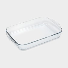 Form for baking and baking of heat -resistant glass, 3.85 liters, rectangular