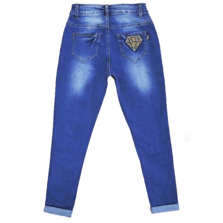 Jeans for girls, height 128 cm, blue color-1