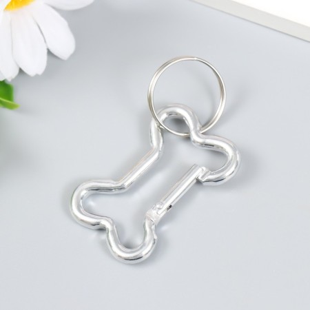 Keychain metal carbine "Bone" 3x4.5 cm-2