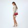 Magneta bag bag, long belt, red color