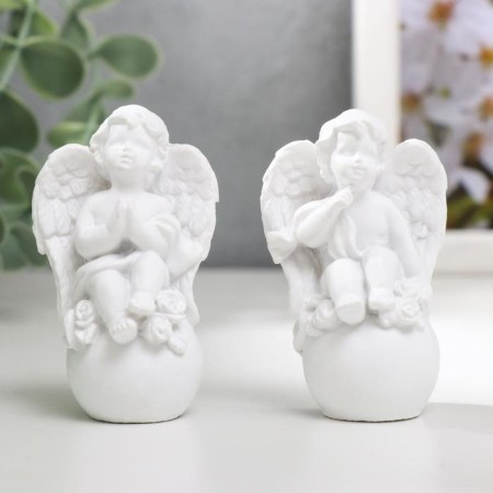 Polystone souvenir "Snowthrough angel on the ball" MIX 6.2x4x2.5 cm-1
