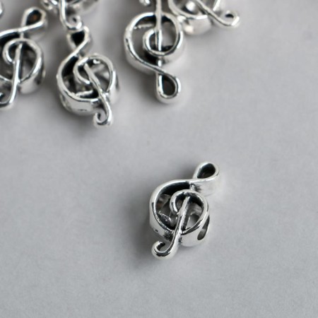 Busina for creativity Metal "Violin key" silver 7034 1.8x1.1 cm