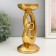 Polystone submission for 1 candle "loop" gold 10.5x10.5x20.5 cm