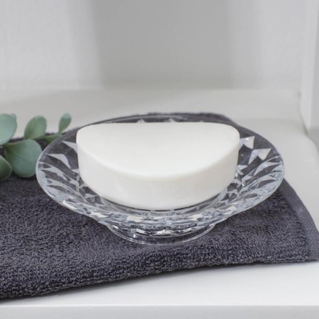 Glass soap dish "Bezingless", 11.5 × 11.5 × 3.5 cm