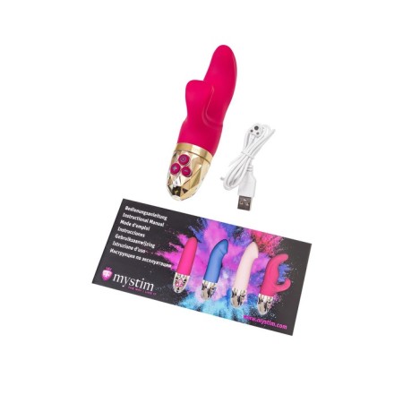 Vibrator Mystim Hop Hop Bob, 16.5 cm, silicone, burgundy color-8