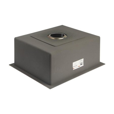 Kitchen sink Gerhans K35043b, Soldress, 500x430x220 mm, with siphone, color graphite-2