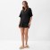 Female pajamas (shirt and shorts) KAFTAN SILK "strip" r.40-42, black