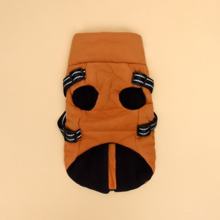 Jacket for dogs with a harness, size XL (DS 40, OG 50, Osh 40 cm), mustard-6