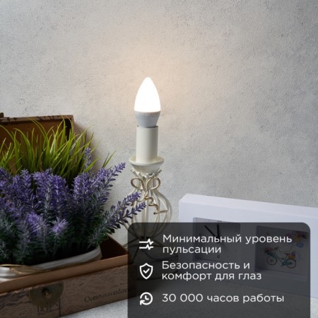 LED Candle Lamp (CN) 9.5W E14 903LM 2700K Warm light Rexant-1