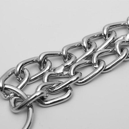 Collar - two -row metal strain, 75 cm, wire thickness 3 mm-4