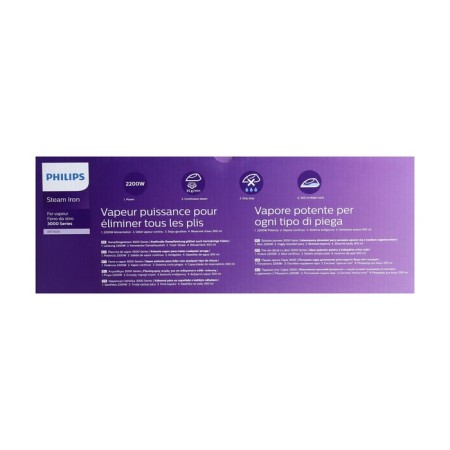 PHILIPS DST3020/30 iron, ceramic sole, 2200 watts, 35 g/min, 300 ml, purple-8