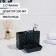 A set of accessories for the bathroom "Rombs", 4 items (meter 230 ml, soap dish, 2 glasses), black color
