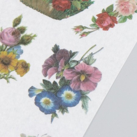 Stickers for creativity Paper "Retro Bouquets" set 3 sheets 10x20 cm-2