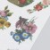 Stickers for creativity Paper "Retro Bouquets" set 3 sheets 10x20 cm