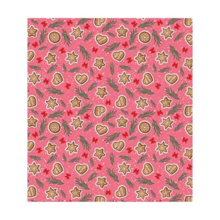 Set of napkins for setting the table "New Year's gingerbread", rectangular, size 32x46 cm, 4 pcs-1