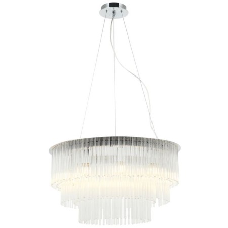 Suspended chandelier Imposio 9XE14 40W, size 60x60x45-150 cm, chromium color