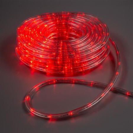 Luazon Lighting 10 mm light cord, IP65, 20 m, 24 LED/m, 220 V, 8 modes, red glowing red