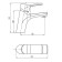 ESKO EIGER EG 26 sink mixer, without a bottom valve, chromium color