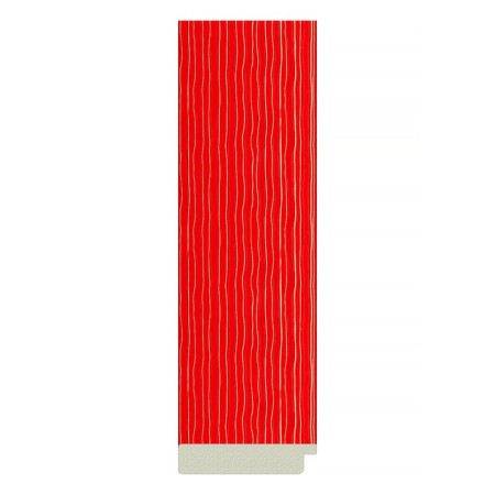 Mirror in the baguette frame, red wave 89 mm, 61x61 cm-2