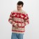 New Year. Knitted jumper KAFTAN Scandinavia size 44, red