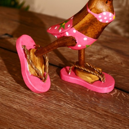 Souvenir "Duck in slaps" wood 27 cm-2