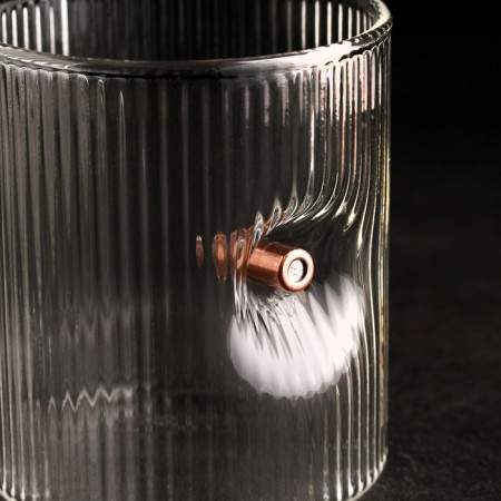 A ribbed glass "impenetrable. Bullet"-2