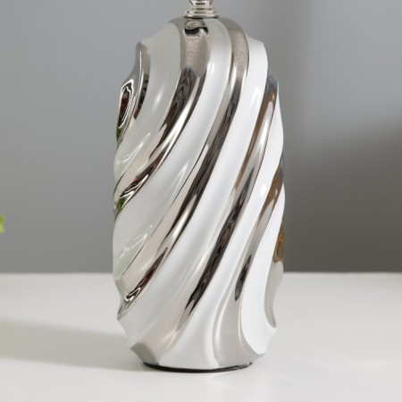 Dominica table lamp E14 40W white silver 22.5x22.5x40cm Risalux-3