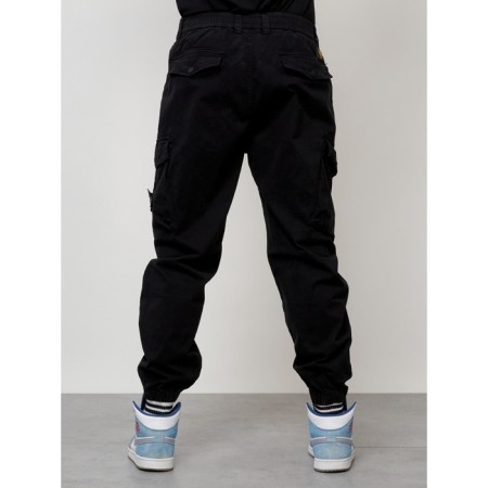 Cargo jeans male, size 44, black color-3