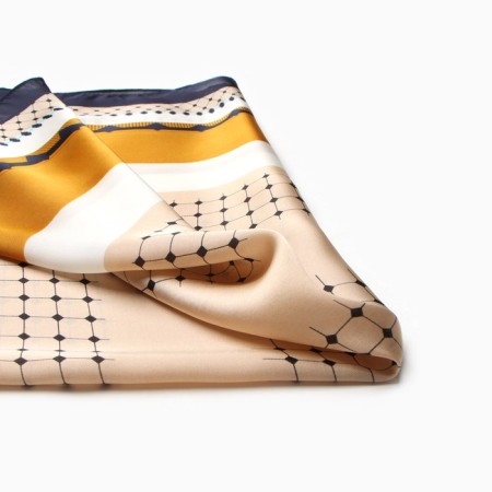Women's scarf minku 70*70 cm, mustard-1