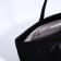 Soper bag with zipper, black color