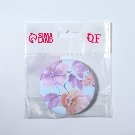 Folding mirror "flowers", d = 7.5 cm, purple color-6
